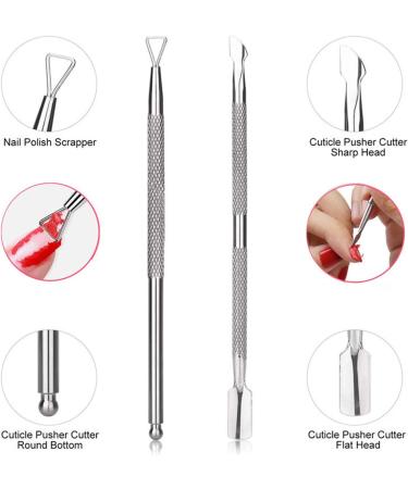 Nail Manicure Tools Set Nail Remover Tools Set Cuticle Cutter Pusher Nail Files Nail Wipe Cotton Pads for Shaping Removing and Polish Soak Off Clips - Buy Online on GoSupps.com