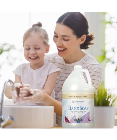 Ginger Lily Farms Botanicals All-Purpose Liquid Hand Soap Refill - Fragrance Free - 1 Gallon (128 fl oz) - Vegan & Cruelty-Free - Buy Online on GoSupps.com