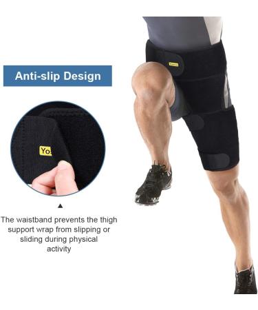 Adjustable Groin Support Bandage | Compression Cuffs for Thighs | Relieve Muscle Pain & Sports Injuries - Buy Online on GoSupps.com