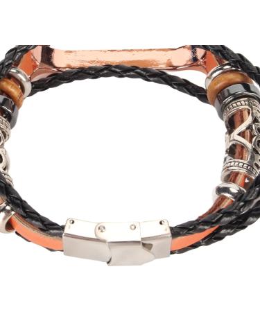 Watch Wrist Strap Stylish Artificial Leather Metal Buckle Easy to Install Adjustable Retro Replacement Watch Strap for Smart Watch (Brown and Gold) - Buy Online on GoSupps.com