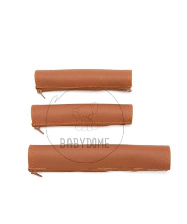 Babydomes Handlebar Covers for Bugaboo Fox 2.3 & Bee 6 | Handmade in Spain | High-Quality Synthetic Leather | Brown Color - Buy Online on GoSupps.com