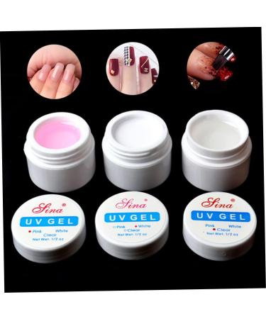 3 Colors Quick Uv Builder Gel Nail Extension Gel Nail Strengthen Uv Gel Nail Art Manicure Set Crystal Enhancement Gel For Professional Or Beginner 3PCS - Buy Online on GoSupps.com