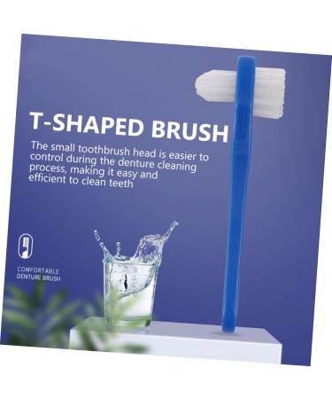 Housoutil 3ST Toothbrush for Prosthesis Care | Dual-Head Cleaner for Hard & Partial Dentures | Efficient Plastic Detergent Brush for False Teeth Care - Buy Online on GoSupps.com