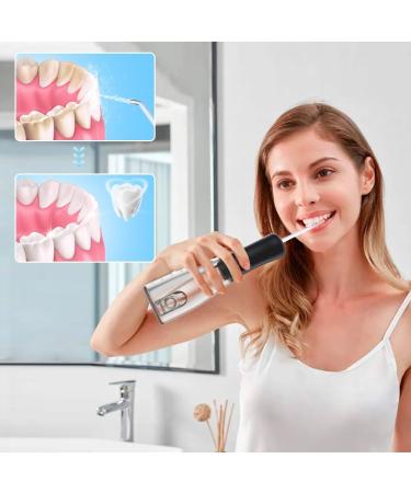 SARMOCARE Cordless Water Flosser - 350ML 4 Modes & Tips | IPX7 Waterproof Rechargeable Oral Irrigator for Home & Travel - Black - Buy Online on GoSupps.com