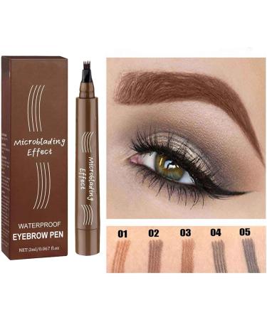 Eyebrow Pencil with 4 Tip for Natural Eyebrow Makeup Eyebrow Long-Lasting Eye Brow Pencils for Women Eyebrow Pen (03) - Buy Online on GoSupps.com