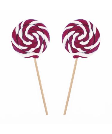 Lollipops Handmade Round Lollies 25 grams Set of 8 (Raspberry) - Buy Online on GoSupps.com