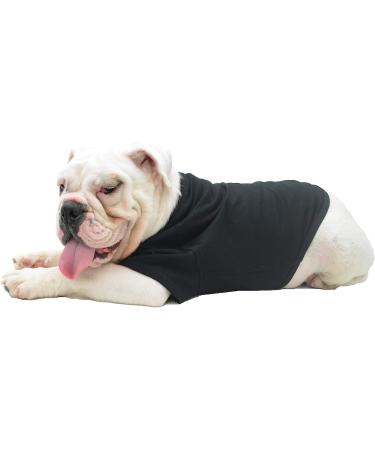 Lovelonglong Bulldog Clothes 100% Cotton Blank T-Shirt for French, English Bulldogs, American Pit Bulls, Pugs - Skin Care Black B-XL (for Bulldog -50lbs) - Buy Online on GoSupps.com