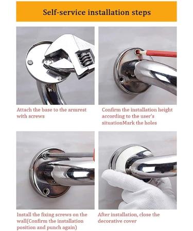 Handle Stainless Steel Bathroom Grab Bar Handrail Hand Rail Support Handicap erly Senior Assist Bath - Buy Online on GoSupps.com