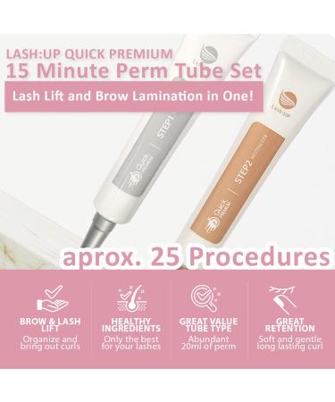Amber Lash Up Eyebrow Lamination & Eyelash Lift Kit | Step 1 & 2 20ml Tubes | Professional Quality Lash Perm Set by Amber Lash - Buy Online on GoSupps.com