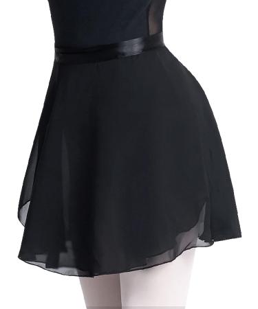 Daydance Black Sheer Chiffon Ballet Wrap Skirt for Girls and Women - X-Large - Buy Online on GoSupps.com