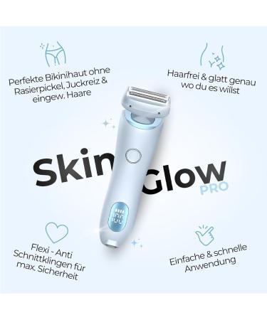 Silky Glide Pro - The Professional-Grade Electric Shaver and Trimmer for Women - Perfect for Use on Face Legs and Armpits(Blue) - Buy Online on GoSupps.com