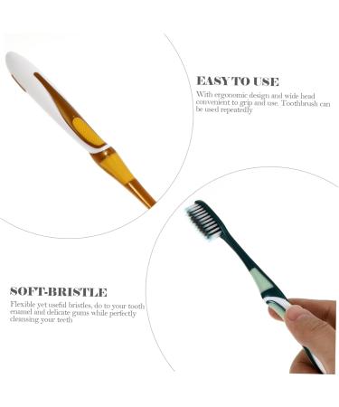 PartyKindom 4 Pack Adult Toothbrushes - Non-Slip Bristles for Travel | International Shipping Available - Buy Online on GoSupps.com