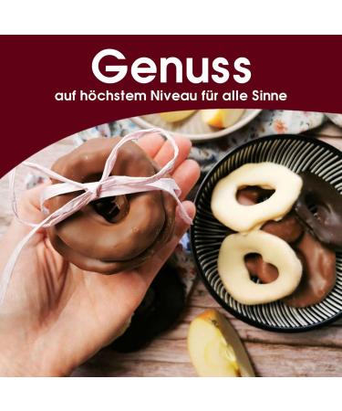 Sultan's Palace Apple Rings in Noble Whole Milk Chocolate - 1000g | Premium Chocolate Fruits Gift Idea | Delicately Melting Chocolate Treats - Buy Online on GoSupps.com