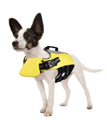 POPETPOP Dog Life Jacket for Swimming - Pet Float Coat Reflective Dog Vest Saver Swimsuit Preserver Vest with Padding for Small Middle Large Dogs