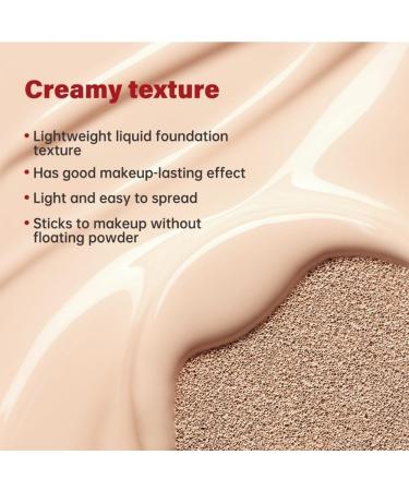 MIOKUKO Red Cushion Foundation Color Correcting Powder Foundation Cushion Foundation Makeup for Glass Skin Long-Lasting Lightweight Buildable Coverage Semi-Matte Natural Finish (17C) - Buy Online on GoSupps.com