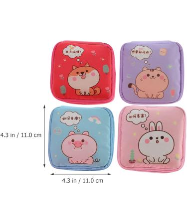 4PC Women s Bandage Storage Bag Set | Menstrual & Tampon Organizer Wallet | Stylish and Functional Holder for Napkins Towels & Accessories - Buy Online on GoSupps.com