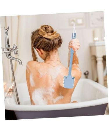 Healvian Bath Brush Scrubber - Household Shower Back Exfoliator with Handle - Blue Abs Body Cleaning Accessory - Buy Online on GoSupps.com