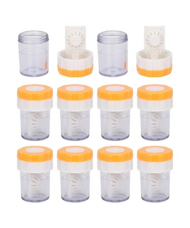 MINGZHE 10 Pack Manual Contact Lens Washer Portable Professional Soaking Case in Orange for Safe Eye Care - Buy Online on GoSupps.com