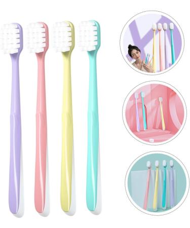 Foytoki 4-Part Toothbrush Set - Soft Cotton Bristle Japanese Style Body Care Toothbrushes for Gentle Cleaning - Buy Online on GoSupps.com