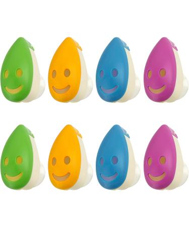AUEAR 8 Pack Smile Face Toothbrush Head Cover Caps - Portable, Cute & Protective for Home, Travel & Outdoor Camping - 4 Colors - Buy Online on GoSupps.com