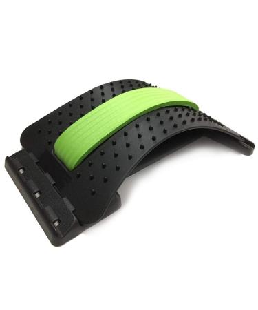 Dyna-Living Magic Back Stretcher Lordosis Support Stretching Device Nonest Corrector Acupuncture Massager for Lower Relief Lumbar Sales get pain muscle tension (black and green)