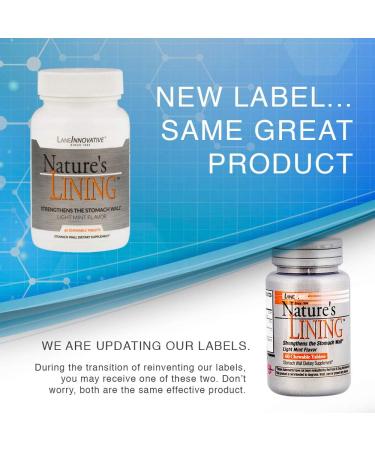 Lane Innovative Nature's Lining Chewable Tablets - Long Lasting Stomach Relief & Digestive Balance Support - 60 Count - Buy Online on GoSupps.com