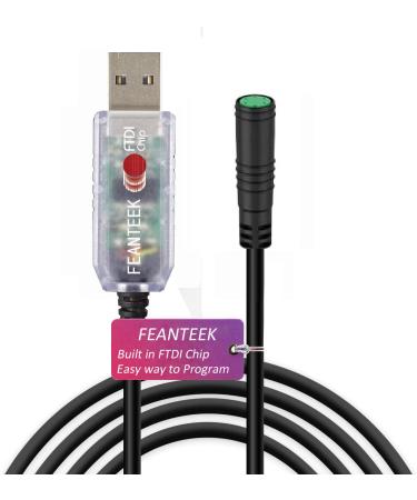 Feanteek USB Programming Cable for Bafang Mid Drive Motor Kit BBS01/BBS02/BBSHD Electric Bicycle Motor,Original FT232RL Chip Compatible Win10.Win8,Win7,XP(1.0m)