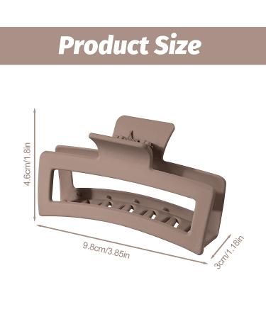 8 Large Rectangular Hair Clips for Women - 10cm Plastic Claw Clips for Thick Curly Hair - 8 Dark Colors Available - Buy Online on GoSupps.com