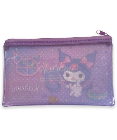 Sanrio Kuromi Flat Vinyl Pouch 2012 cm Zipper Pen Case - Multi Case Bag for Accessories and Cosmetics - Buy Online on GoSupps.com