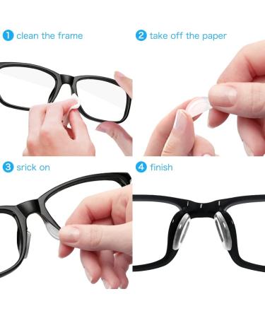 Festful Silicone Eyeglass Nose Pads - 5 Pairs Clear Anti-Slip Soft Nose Protectors - Buy Online on GoSupps.com