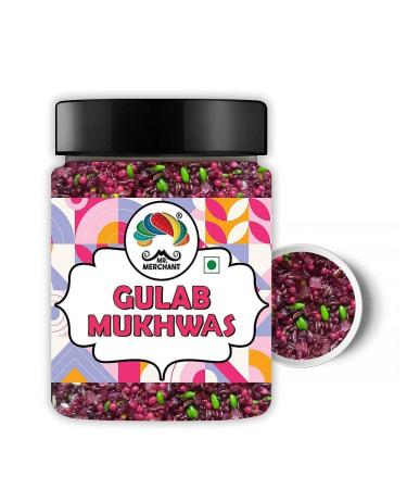 Mr. Merchant Gulab Mukhwas Traditional Mouth Freshener Mukhwas Mix (Pack of 1 (300gm Jar Pack))_Packing May Vary