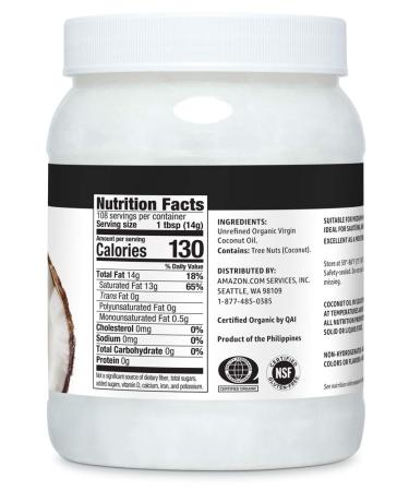 Happy Belly Organic Virgin Coconut Oil 54 oz - Amazon Brand (Previously Solimo) - Buy Online on GoSupps.com
