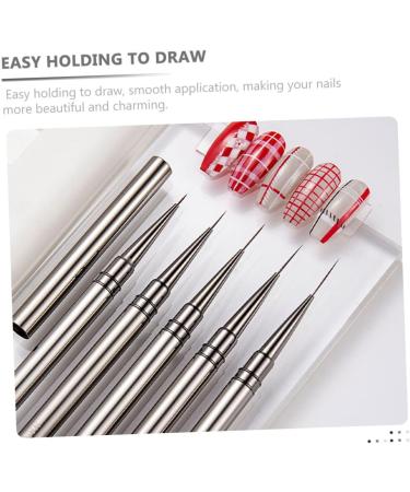 DRESSOOS Nail Art Drawing Pen Nail Painting Brush Manicure Drawing Tool Nail Line Pens Manicure Painting Nail Art Supplies Manicure Liner Manicure Tools Nail Art Liner Pen Nails Brush Pen 18.00X1.00X1.00CM As Shown 2 - Buy Online on GoSupps.com