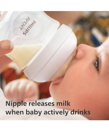 Philips Avent Natural Response Baby Bottle - 125ml | BPA Free | Newborns and Up | 0+ Months | Model SCY900/01 - Buy Online on GoSupps.com