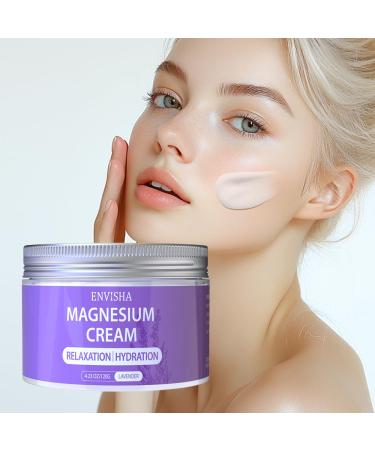 ENVISHA Magnesium Cream for Sleep - Nighttime Magnesium Lotion for Leg Cramps & Pain Muscle Relaxation Lavender Body Butter with Deep Hydration for Skin Care - Buy Online on GoSupps.com