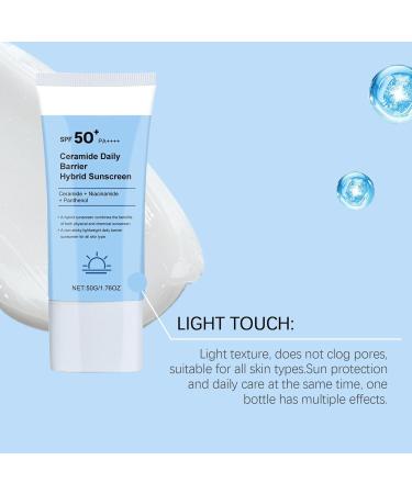 Ceramide Daily Barrier Hybrid Sunscreen SPF 50+ PA++++ Cream with Ceramide Korean Skin Barrier Repair Moisturizer for Dry and Sensitive Skin 120 Hours Long-Lasting Hydration - Buy Online on GoSupps.com