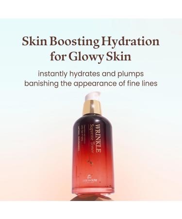 The Skin House Wrinkle Supreme Toner 4.39 fl.oz - Firming Nourishing Korean Skin Care with Red Ginseng & Mushroom for Wrinkles & Fine Lines - Buy Online on GoSupps.com
