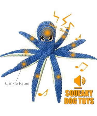 Buy Speedy Panther Squeaking Dog Toys - Plush Octopus Toy for Small & Medium Dogs | Boredom Buster (Blue) - Buy Online on GoSupps.com