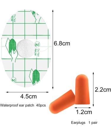 Bavooty Disposable Ear Protection Stickers for Swimming - Waterproof Ear Patches for Kids + 1 Pair of Earplugs - 40 Pieces - Buy Online on GoSupps.com