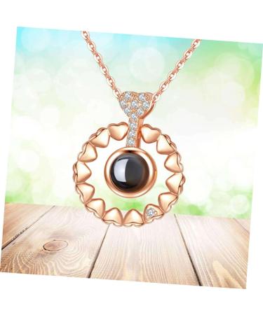 CALLARON 100 Necklaces A Necklace Womens Necklace Rose Gold Necklace Heart-shaped - Buy Online on GoSupps.com