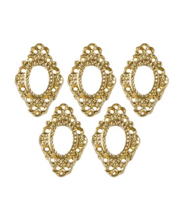 Nail Decor 5Pcs/Pack Nail Decor Vintage Hollow-Carved Design Alloy 3D Nail Manicure Craft Ornaments for Nail Design Nail Jewelry Women Fashion 1