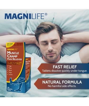 MagniLife Muscle Cramp Pain Reliever - All-Natural Muscle Pain Relief Tablets for Legs, Back, Feet, Hips, and Joints - Buy Online on GoSupps.com