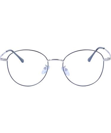 Joxigo Retro Round Computer Glasses - Anti-Blue Light UV Protection Metal Frame Includes Glasses Case - Black & Silver - Buy Online on GoSupps.com