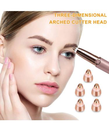 Greendhat Rose Gold Replacement Heads for Flawless Eyebrow Hair Remover - 5Pcs, Painless Trimmer Blades for Perfect Touch, Smooth Finish - As Seen On TV, 18K Gold-Plated - Buy Online on GoSupps.com