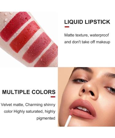  HADAVAKA Lipstick And Lip Pencil Set Nude Lipstick Non-Sticky Matte Liquid Lip Stick With Smooth Lip Pencil Waterproof Long Lasting Lip Dye (A) - Buy Online on GoSupps.com