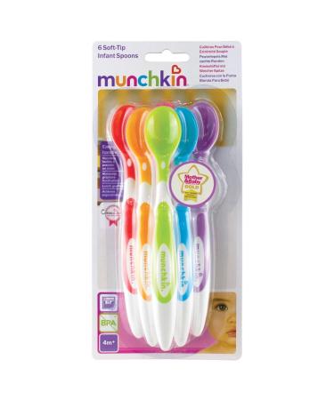 Munchkin Baby Utensils Set - Soft Tip Ergonomic Dishwasher Safe BPA-Free - 6 Multicolored Pieces for Toddlers - Buy Online on GoSupps.com