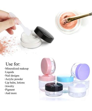 Pudsern 105-Piece 10g Cosmetic Sample Container Set - Empty Round Plastic Jars for Creams Nail Polish Lip Balm & Makeup Storage - 7 Color Options - Buy Online on GoSupps.com