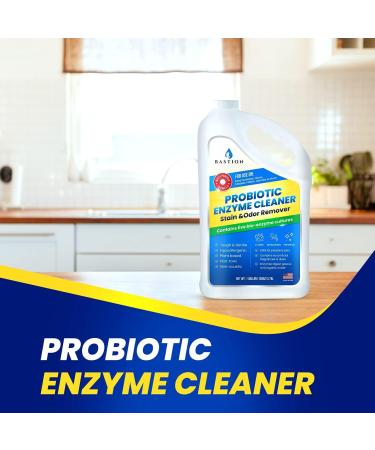 Probiotic Enzyme Cleaner - Professional Strength Stain & Odor Remover - One Gallon Natural Bio-Enzymatic Formula - No Rinse Dye Free - 128 Fl Oz - Buy Online on GoSupps.com