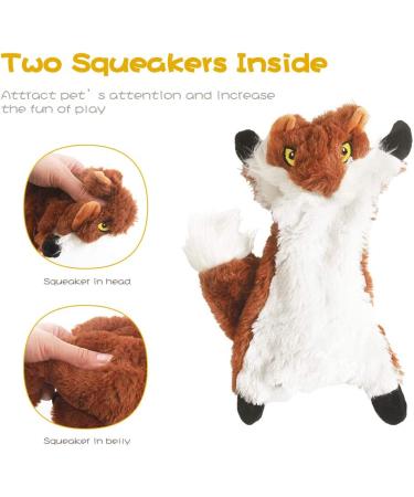 No Stuffing Dog Squeaky Toys 5 Pack for Small Medium Dogs - Cute Animal Plush Chew Toy Set for Aggressive Chewers - Durable Teething Interactive Gift - Buy Online on GoSupps.com
