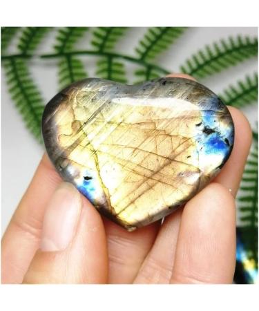 1pcs 3-4cm Natural Labradorite Heart Moonstone Reiki Gems Crystal Heart Stones - Buy Online on GoSupps.com